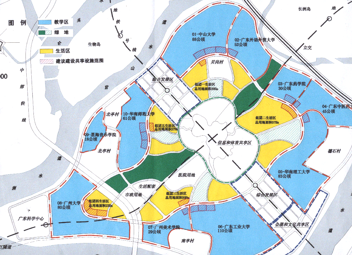 大学城新校区规划图