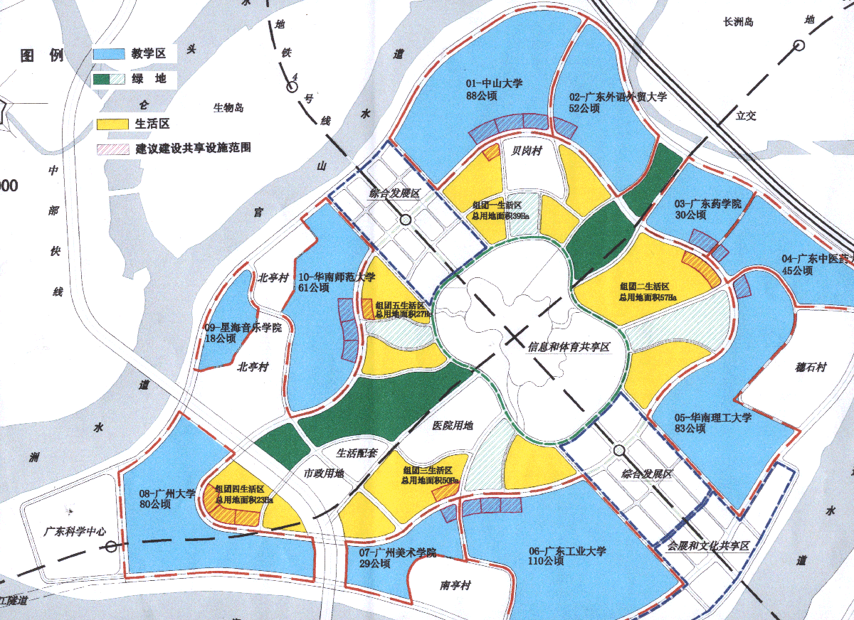 古镇口大学城规划图图片